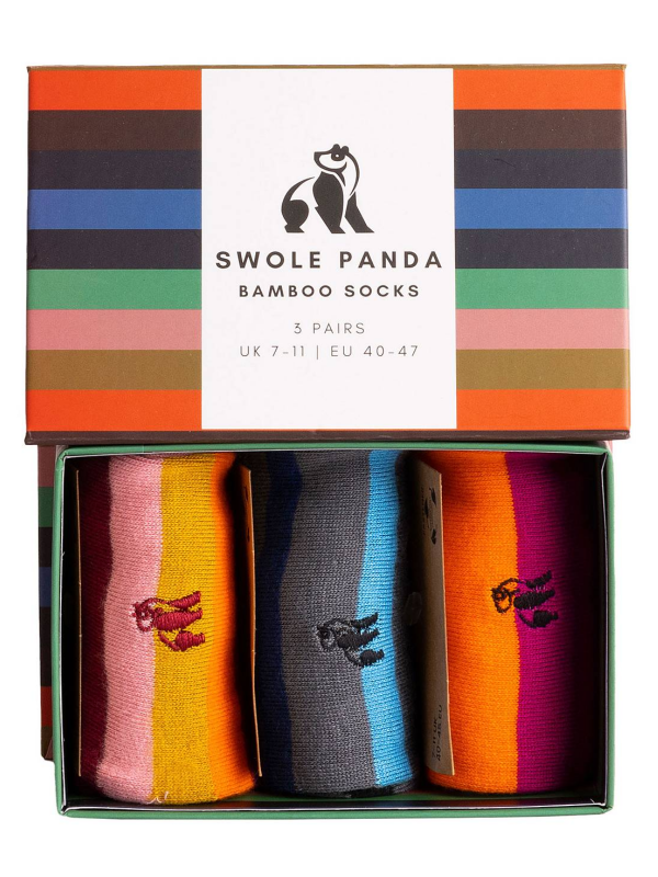 SWOLE PANDA 3 Pack STRIPE Gift Set
