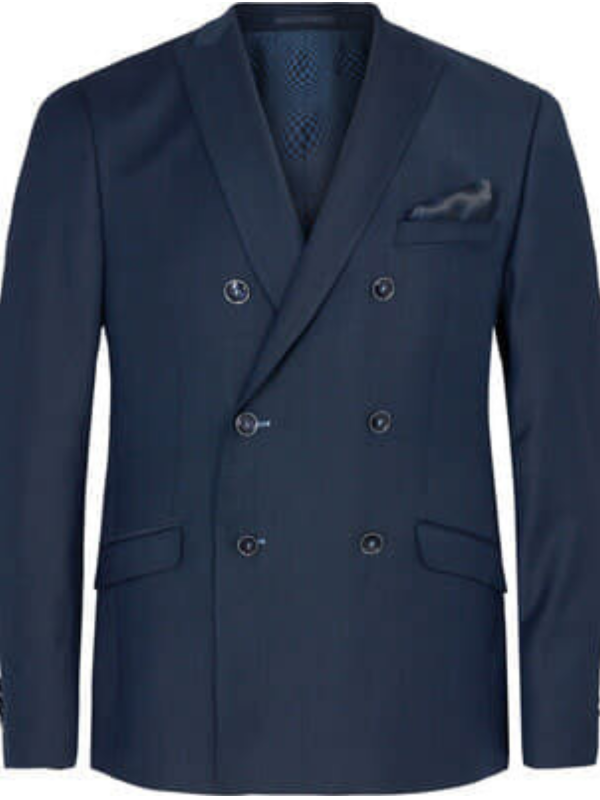 2BLIND2C NAVY Double Breasted Blazer