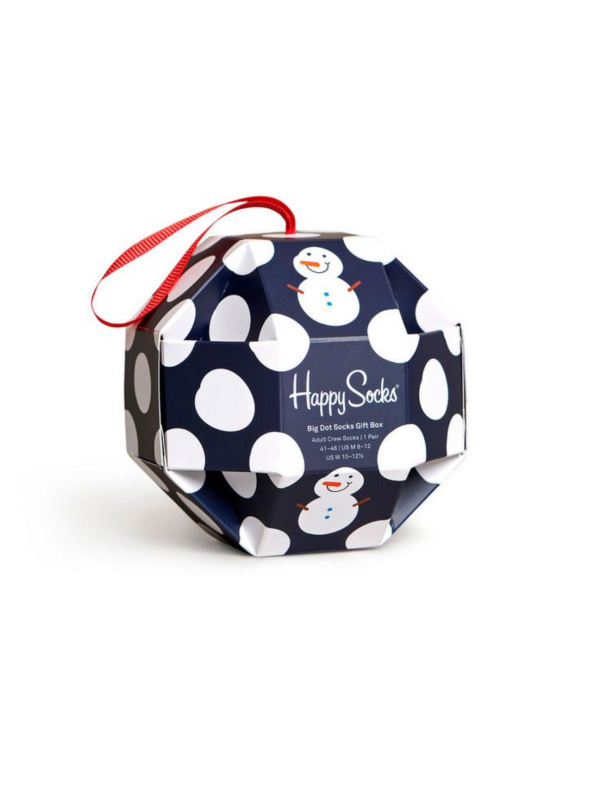 HAPPY SOCKS 1-Pack Big Dot Snowman Gift Box