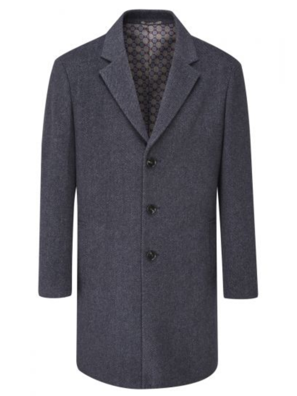 Skopes Blue WOOL BLEND TWILL  Overcoat