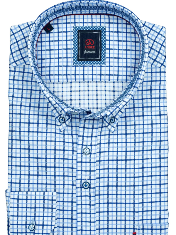 ANDRE JEANSWEAR BLUE CHECK SHIRT