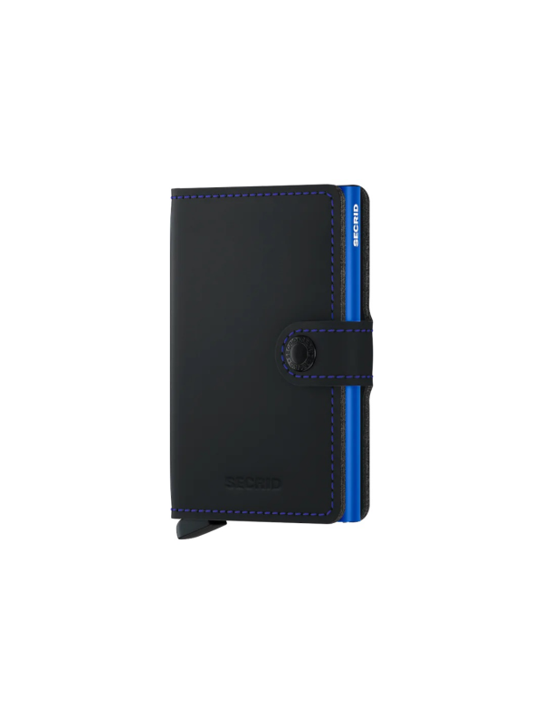 Secrid Black & Blue Matt Mini Wallet