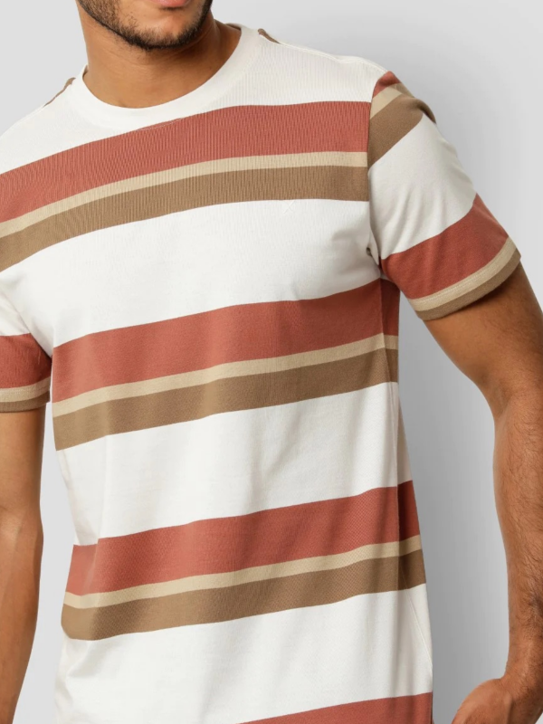 CLEAN CUT COPENHAGEN RUST STRIPE T-SHIRT