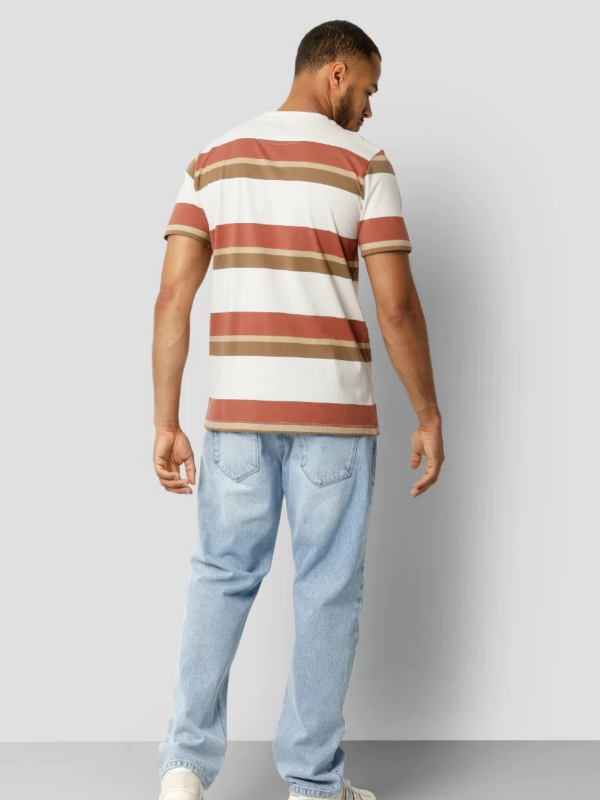 CLEAN CUT COPENHAGEN RUST STRIPE T-SHIRT