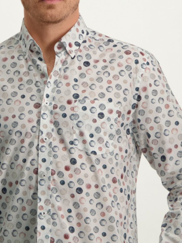 STATE OF ART DUSTY PINK PRINT SHIRT