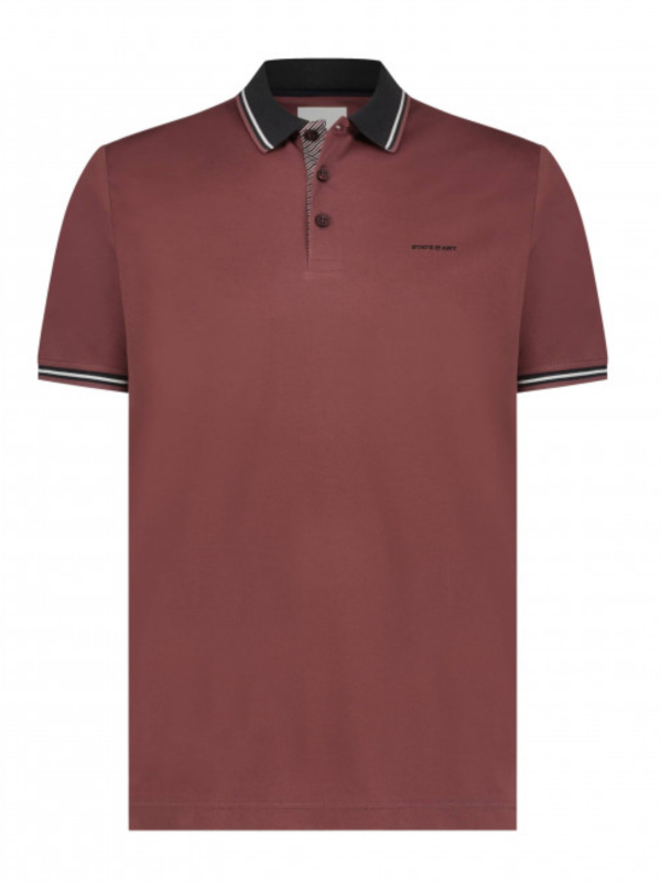 STATE OF ART OLD PINK MERCERIZED POLO