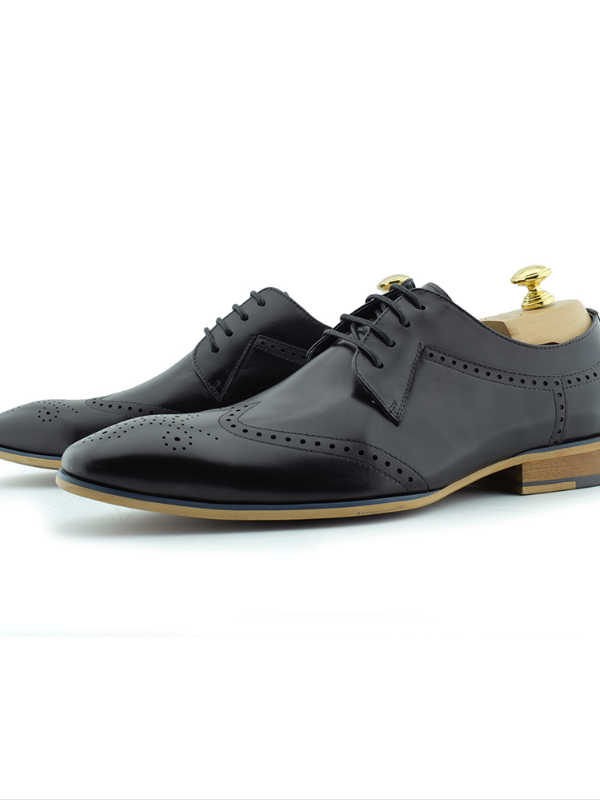 Paolo Vandini Black Leather Shoes