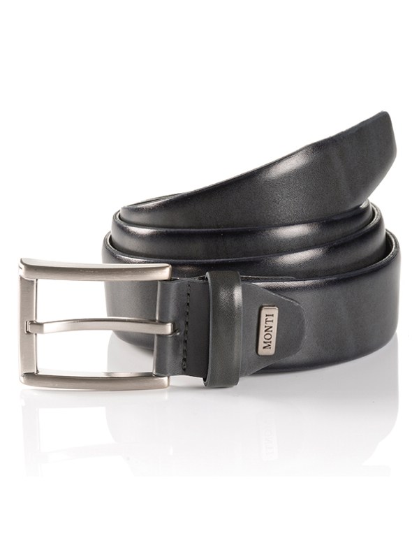 Monti London Grey Leather Belt