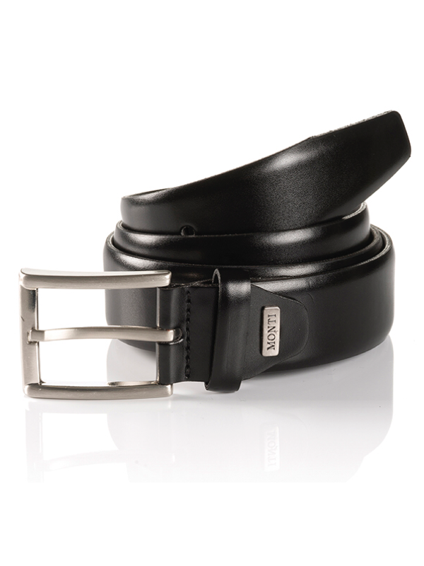 Monti London Black Leather Belt