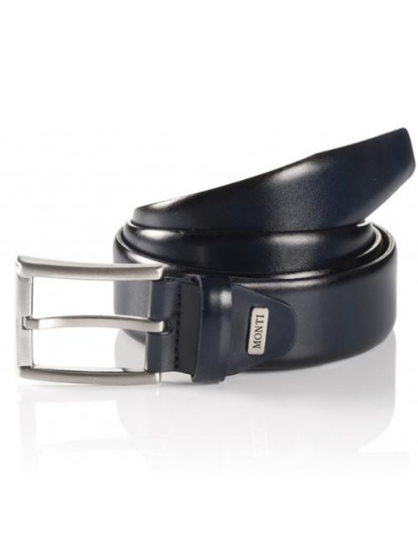 Monti London Navy Leather Belt