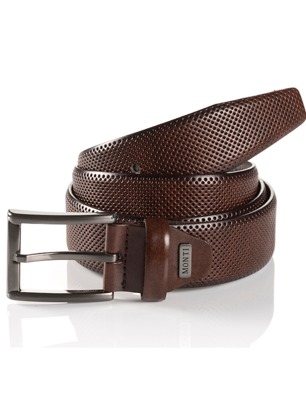 Monti Dublin Brown Leather Belt