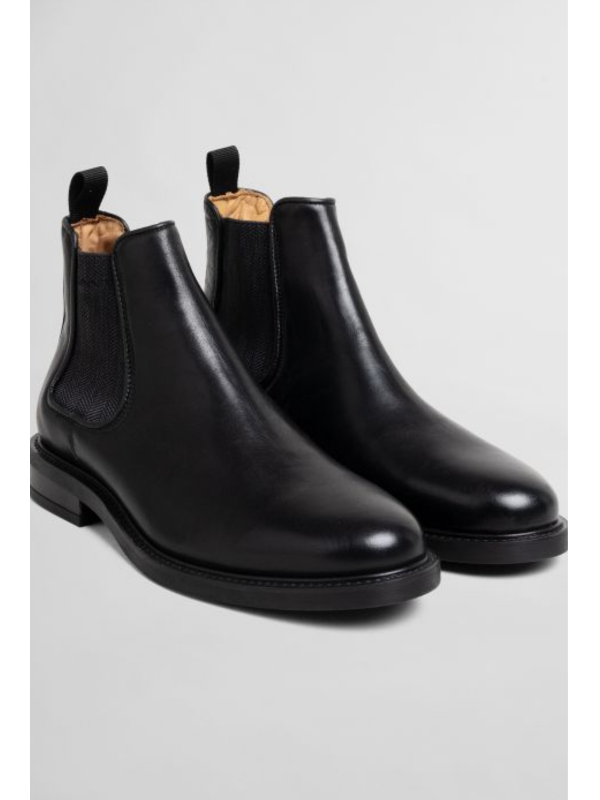 GANT Black Leather Chelsea Boot