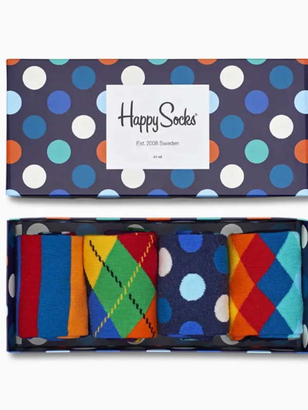 Happy Socks Classic Mix 4 Pack Gift Box