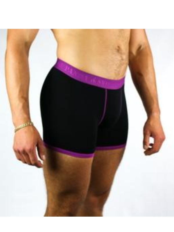 Swole Panda Black & Purple Boxer Shorts