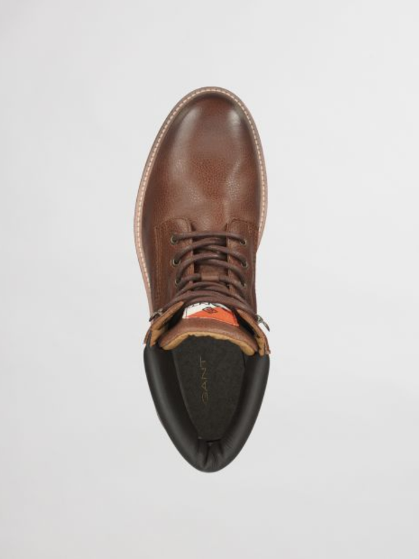 GANT Cognac Leather Boots