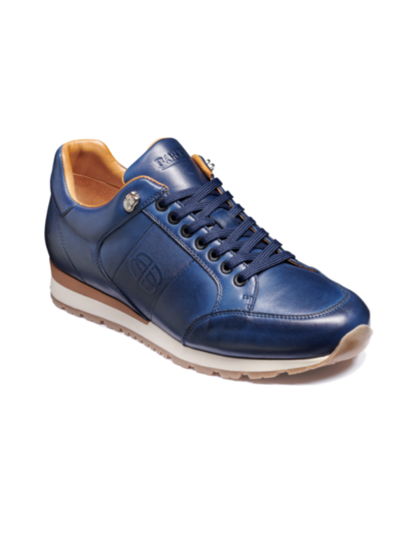 Barker Navy Calf Leather  Sneaker