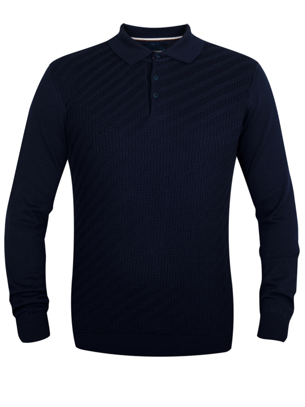 Guide London Navy Knitted Polo