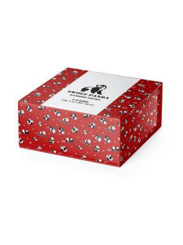 SWOLE PANDA 3 Pack Red Christmas Panda Gift Box