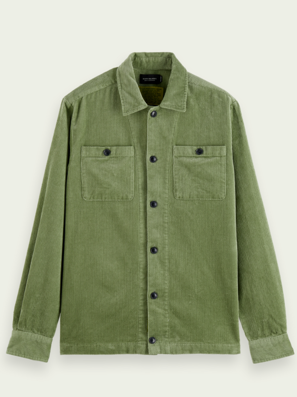Scotch & Soda Sea Frost Relaxed Fit Cord Overshirt