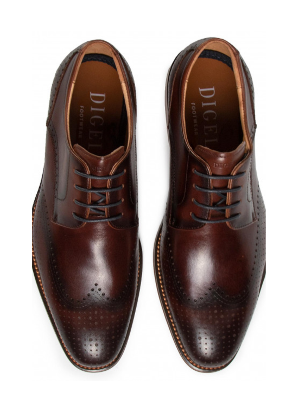 Digel Burgundy Leather Shoes