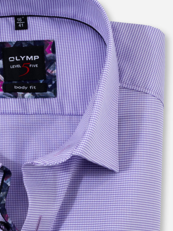 Olymp Body Fit Lilac Shirt