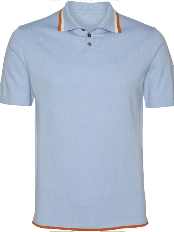 2BLIND2C Light Blue Knitted Polo