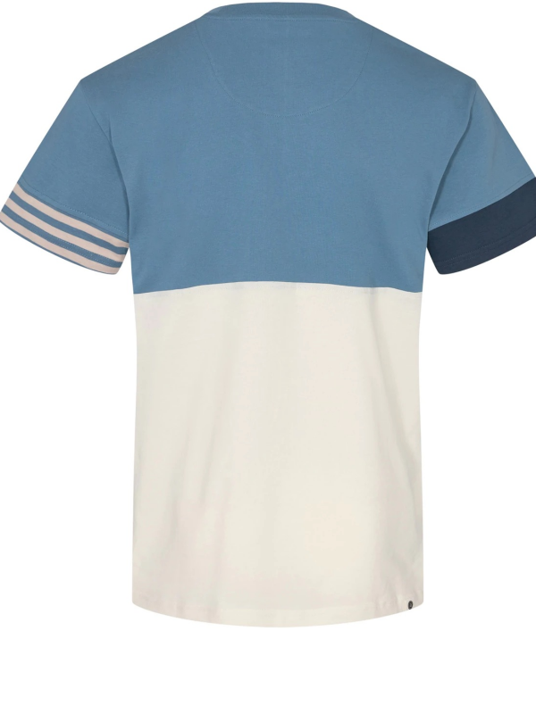 Anerkjendt Cornet Blue Colour Block T-Shirt