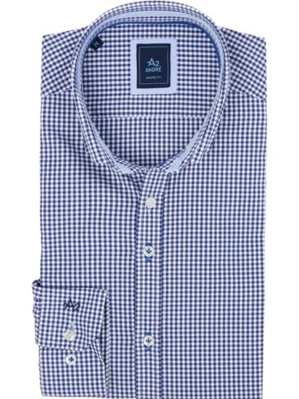 A2 By André  NAVY GINGHAM Check Shirt