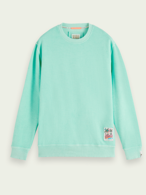 Scotch & Soda Smash Mint Garment-Dyed Sweatshirt