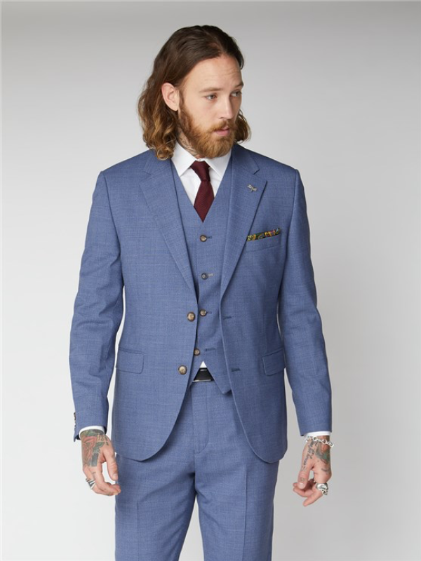 Gibson London Blue Waistcoat