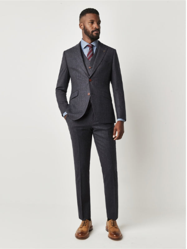 Gibson London Charcoal Textured Suit