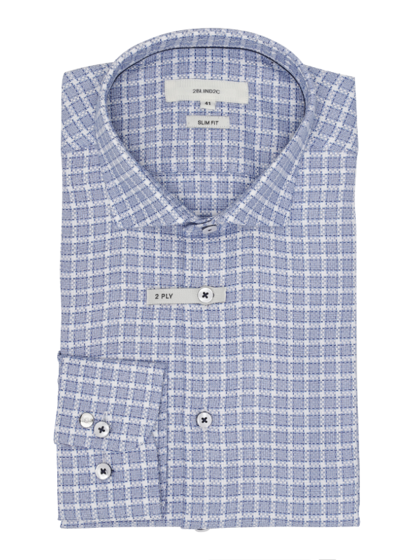 2BLIND2C Woven Check Fitted Shirt