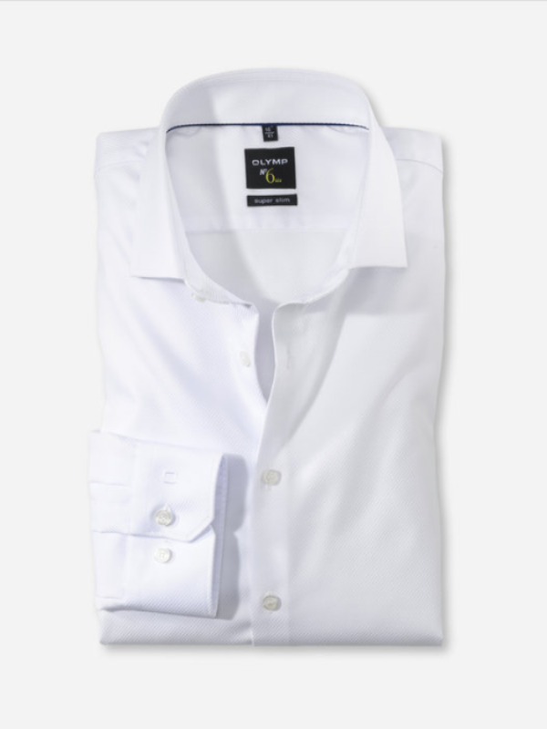 Olymp Diagonal Super Slim White Shirt