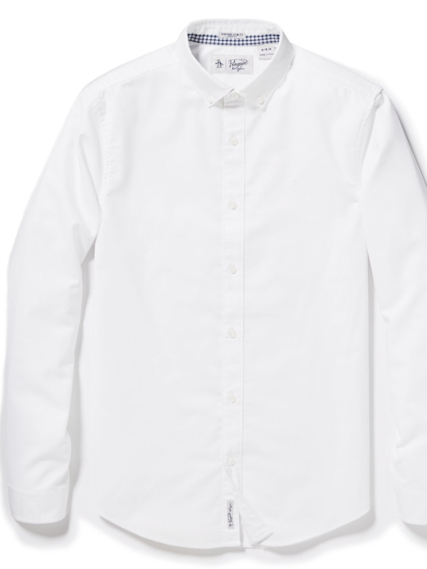 Original Penguin White Oxford Long Sleeve Shirt