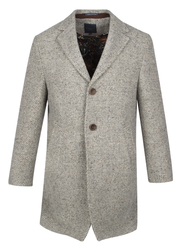 Guide London Oatmeal Grey Wool Coat